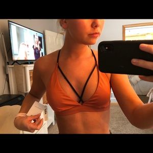 Burnt orange VSX sports bra
